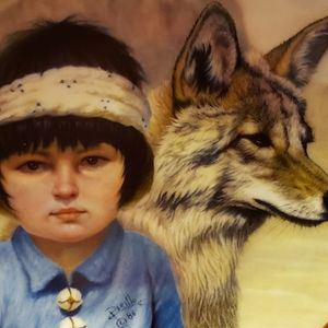 Vtg '86 Plate Peaceful Comrades Perillo 24K Gold